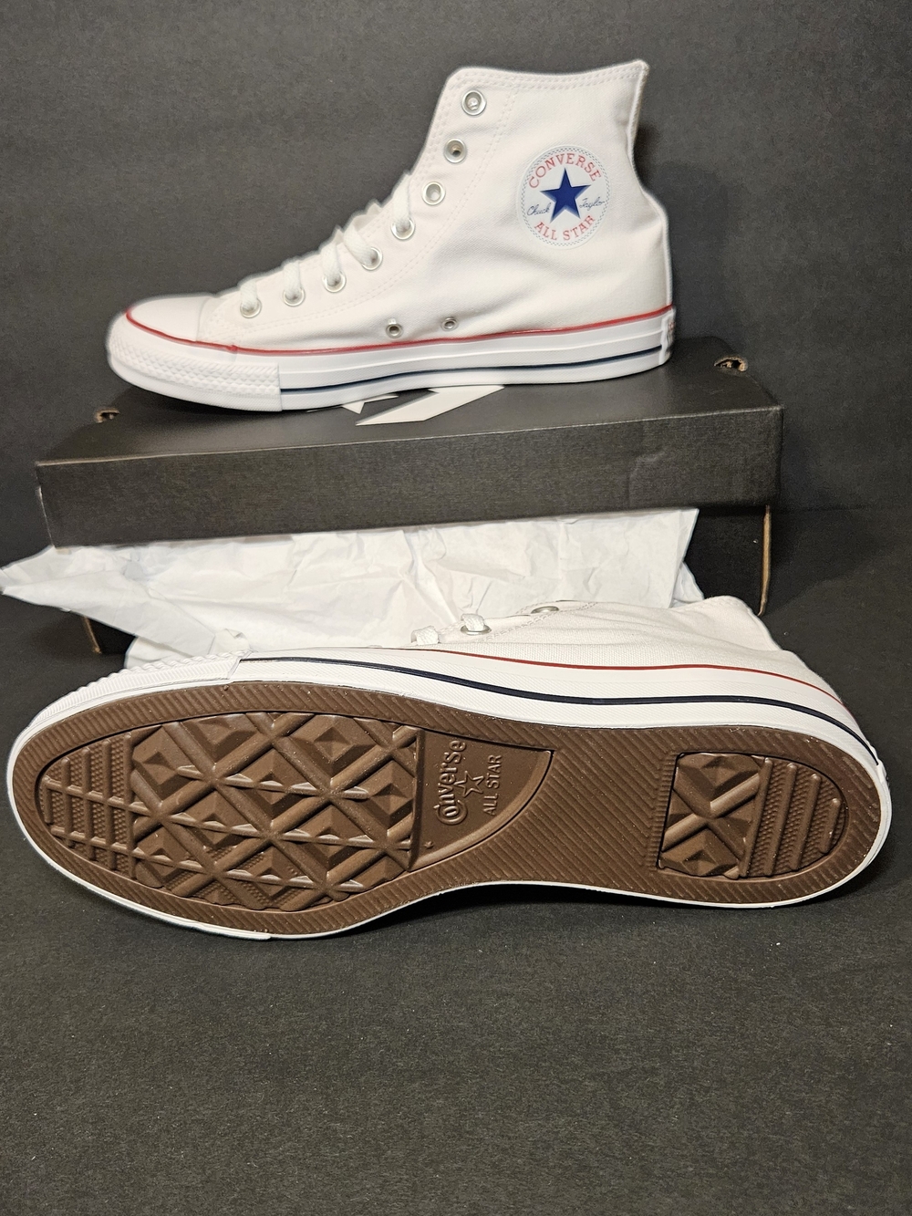 Converse UNISEX ADULT White Canvas High-Top Sneakers